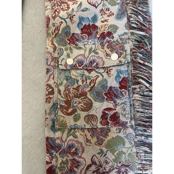 Majestic Floral Fringe Pants Men’s Tapestry Style With Pockets - Picture 2 of 4